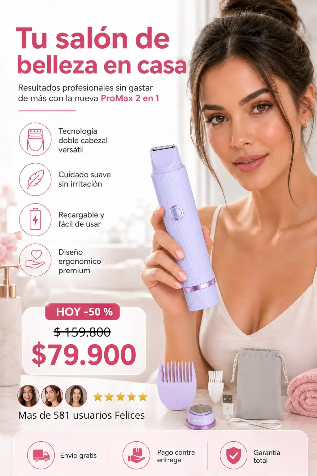 DEPILADORA 2 EN 1 PRO  UNISEX