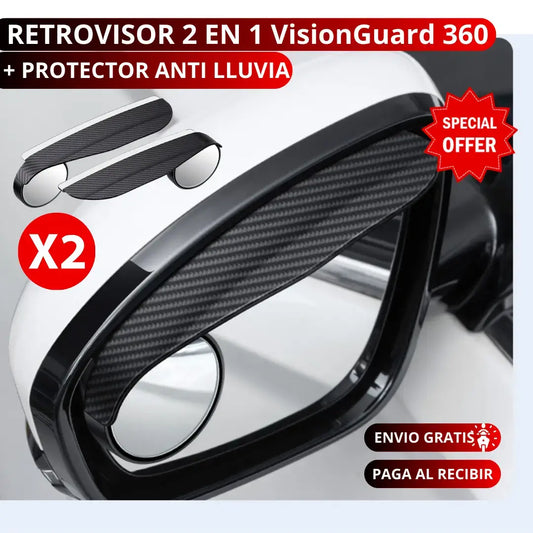 Accesorio Para  Retrovisor 2 en 1 – Anti-lluvia + Punto Ciego
